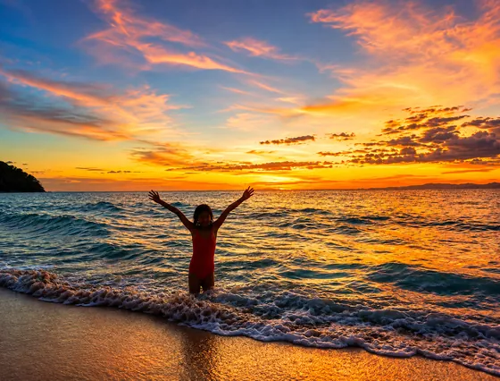 Sunset at Playa Blanca beach near Bella Vista Private Resort, Costa Rica