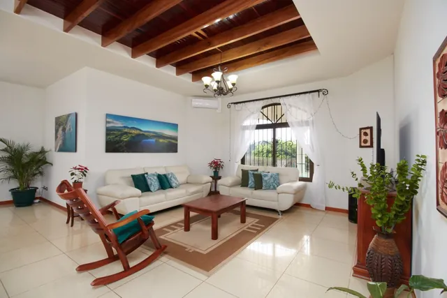 Downstairs sitting rooms — The Main House, Bella Vista Private Resort Costa Rica